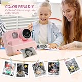 mafiti Kids Camera Instant Print 48MP Zero Ink 32GB Pink view 7