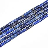 Genuine Lapis Lazuli Tube Cylinder 4x13mm 15"/Strand Stone Loose Beads for Jewelry Making