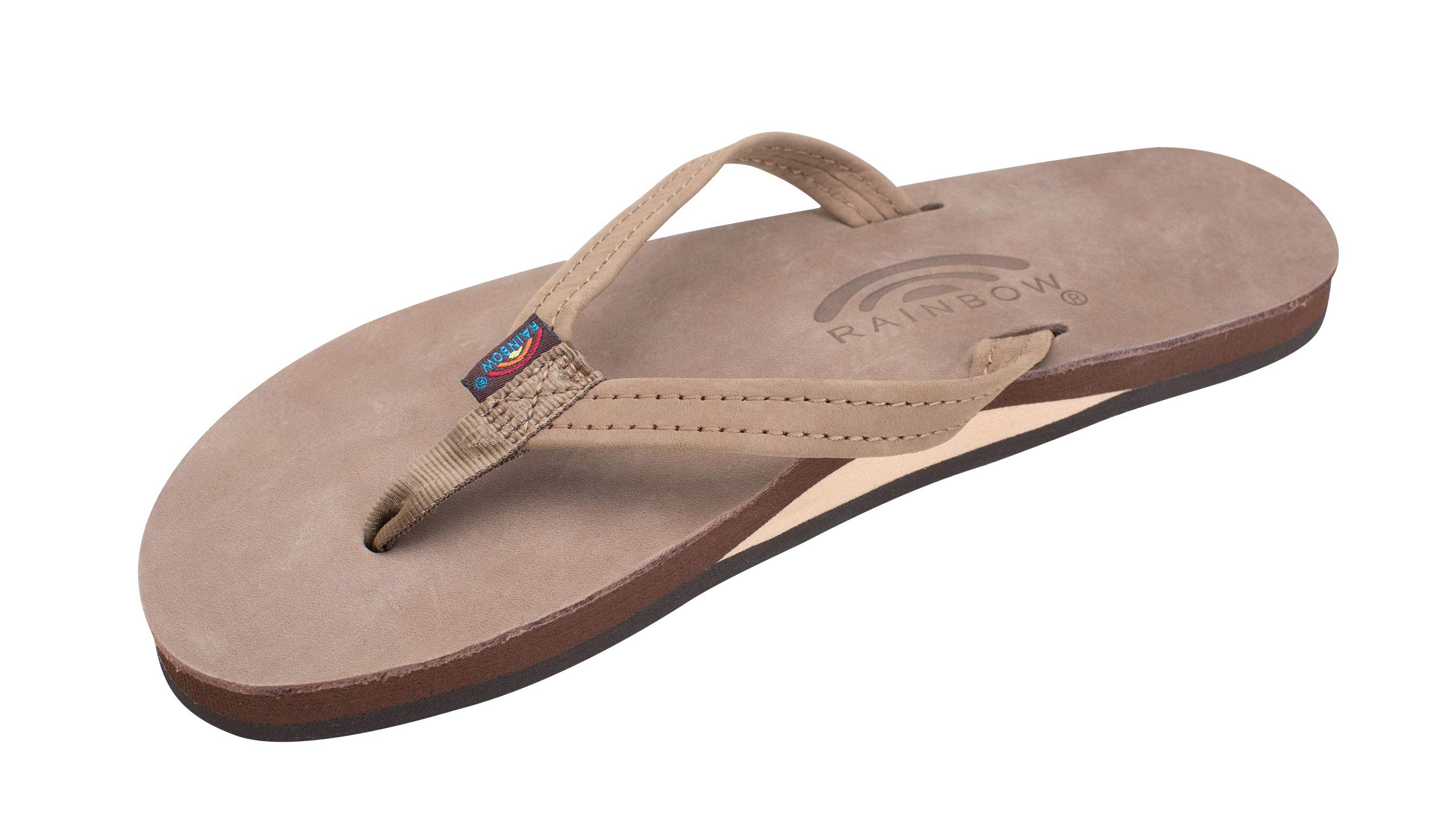 Leather Flip Rainbow Narrow Strap Sandal Rainbow Sandals Women's