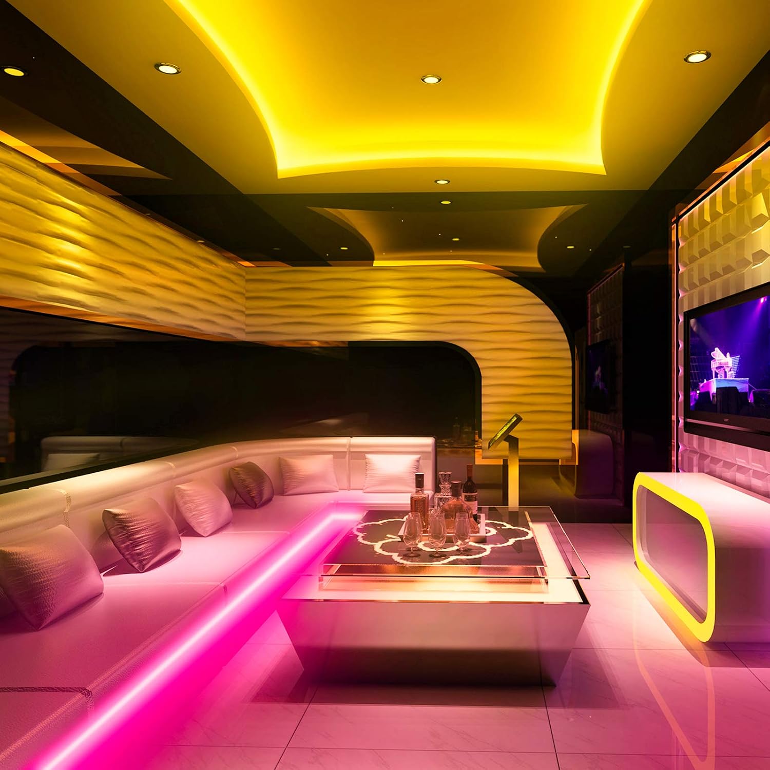 KSIPZE 30m Led Strip Lights RGB Music Sync Color Changing, Led Lights with Smart App Control Remote - Image 3