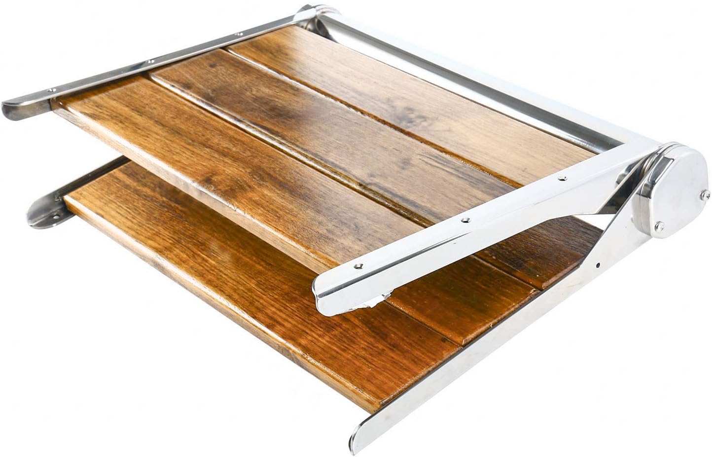 Amarine-made Solid Wood Wall Mounted Folding Shower Seat or Bench - 4018S (19" x 15",Solid Wood with Stainless Steel Frame): Home Improvement