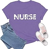 TIEEI Nurse Shirt for Women Nurses Week T-Shirts Nursing Life Tee Tops