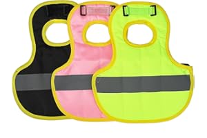 Tagmore 3 Pcs Reflective Chicken Harness Hen Saddle Apron Adjustable Hen Reflective Vest Poultry Feather Protection Holder for Chicken Geese Duck