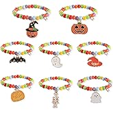 Saimiy Halloween Beads Bracelets for Girls - Spooktacular Charms for Kids' Halloween Jewelry, Kids Bracelets