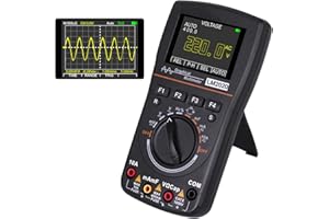 GOCHIFIX Handheld Digital Oscilloscope Multimeter Combo Portable Oscilloscope Single Channel 1Mhz Bandwidth with Oscilloscope Probe 2 in 1 Multimeter and Oscilloscope Automotive Multimeter