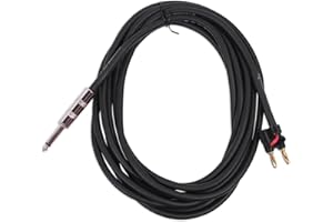 Rockville RCXBN15 15ft 1/4" to Banana Speaker Cable, 16 Gauge, 100% Copper, Durable PVC Jacket, Flexible Design for Home Theater, Studio, and DJ Systems