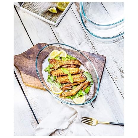 MISSYOU-PLATO de Pescado a la Plancha de Vidrio Transparente ...