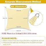 Mokani Sun Shade Sail 2x2m Rectangle UV 95% Block Cream White view 2