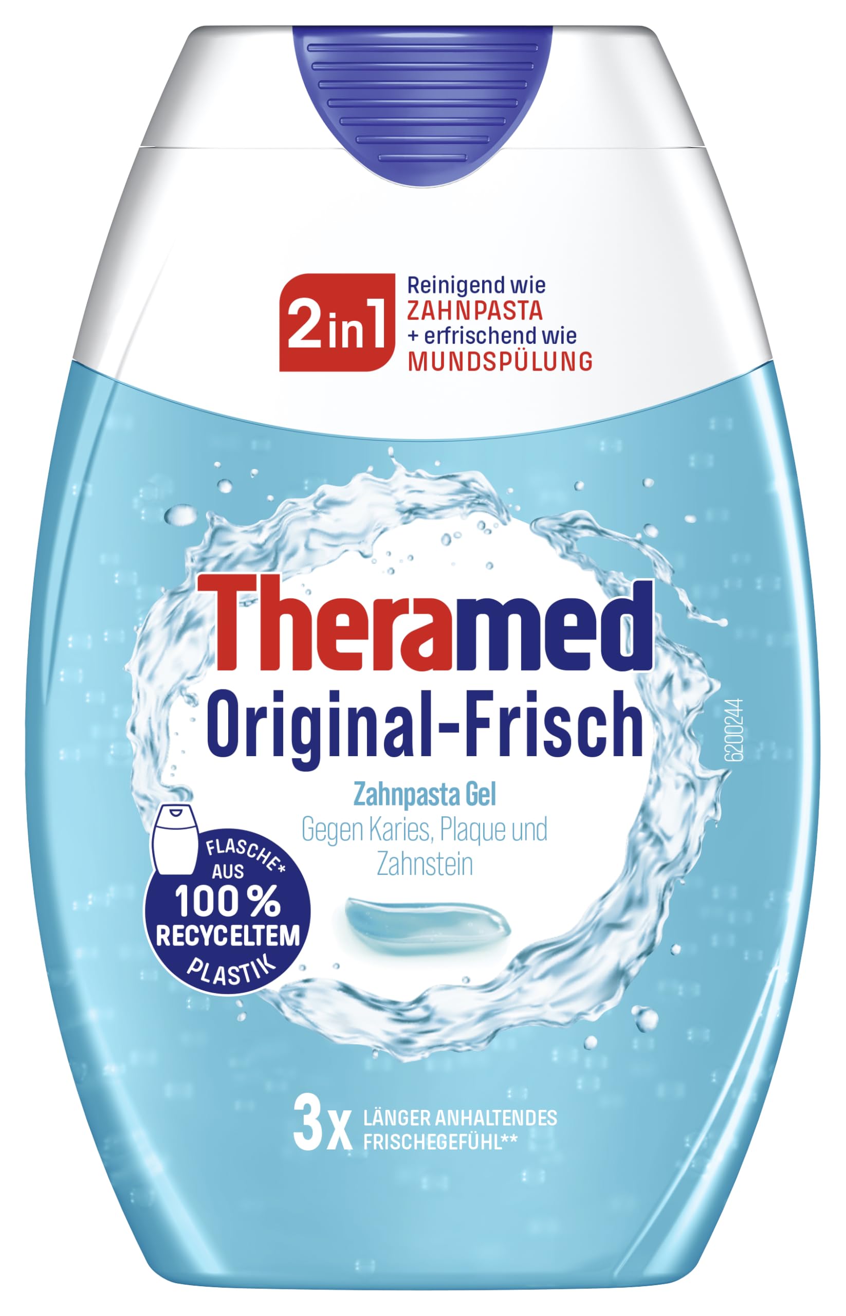 THERAMED 2in1 Original-Frisch, reinigt wie Zahnpasta + erfrischend wie Mundspülung, 75 ml