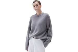 SUUKSESS Women Cashmere Oversized Long Sleeve Pullover Sweater Crew Neck Jumpers