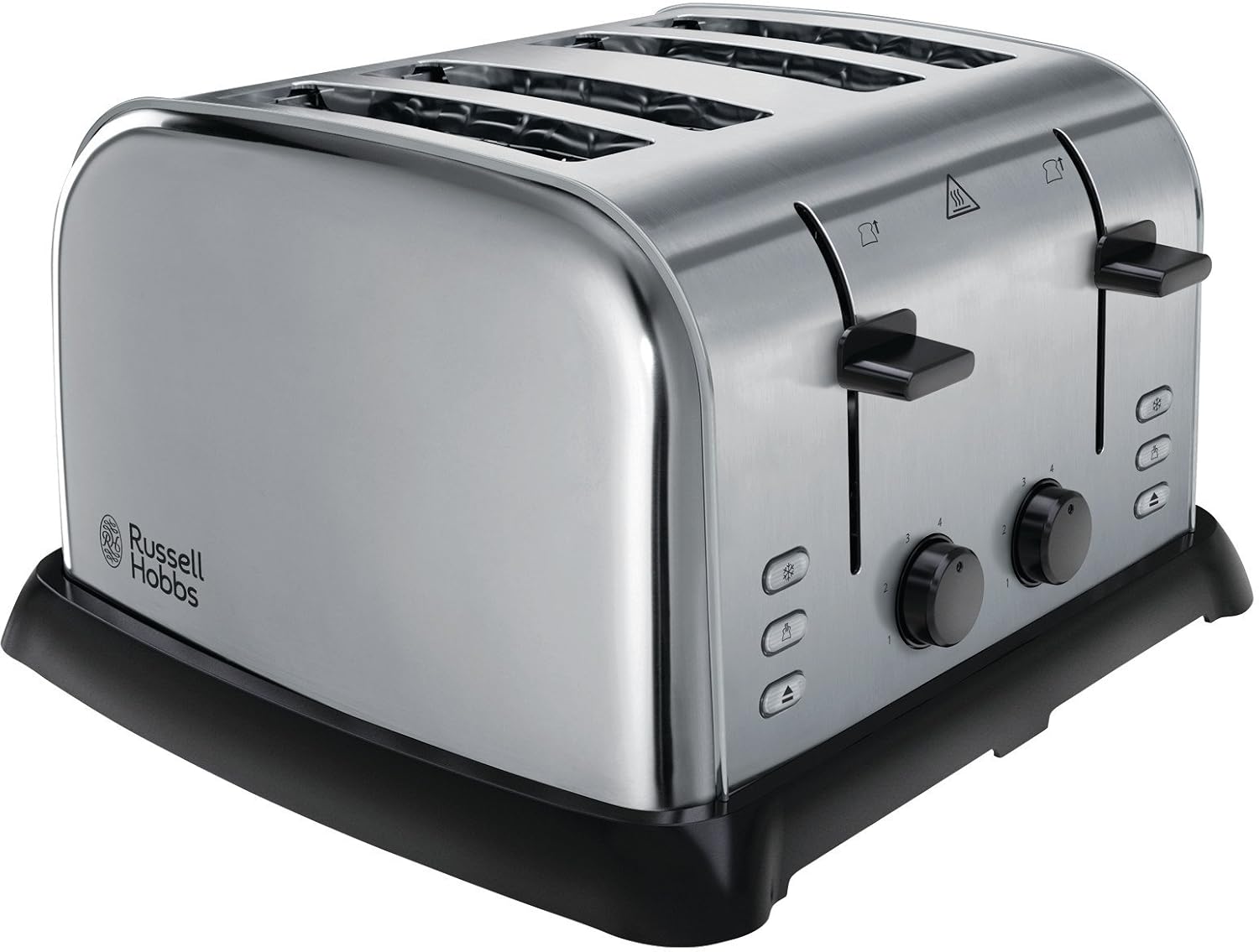 Russell Hobbs Wide Slot 4Slice Toaster 22370 Stainless Steel and
