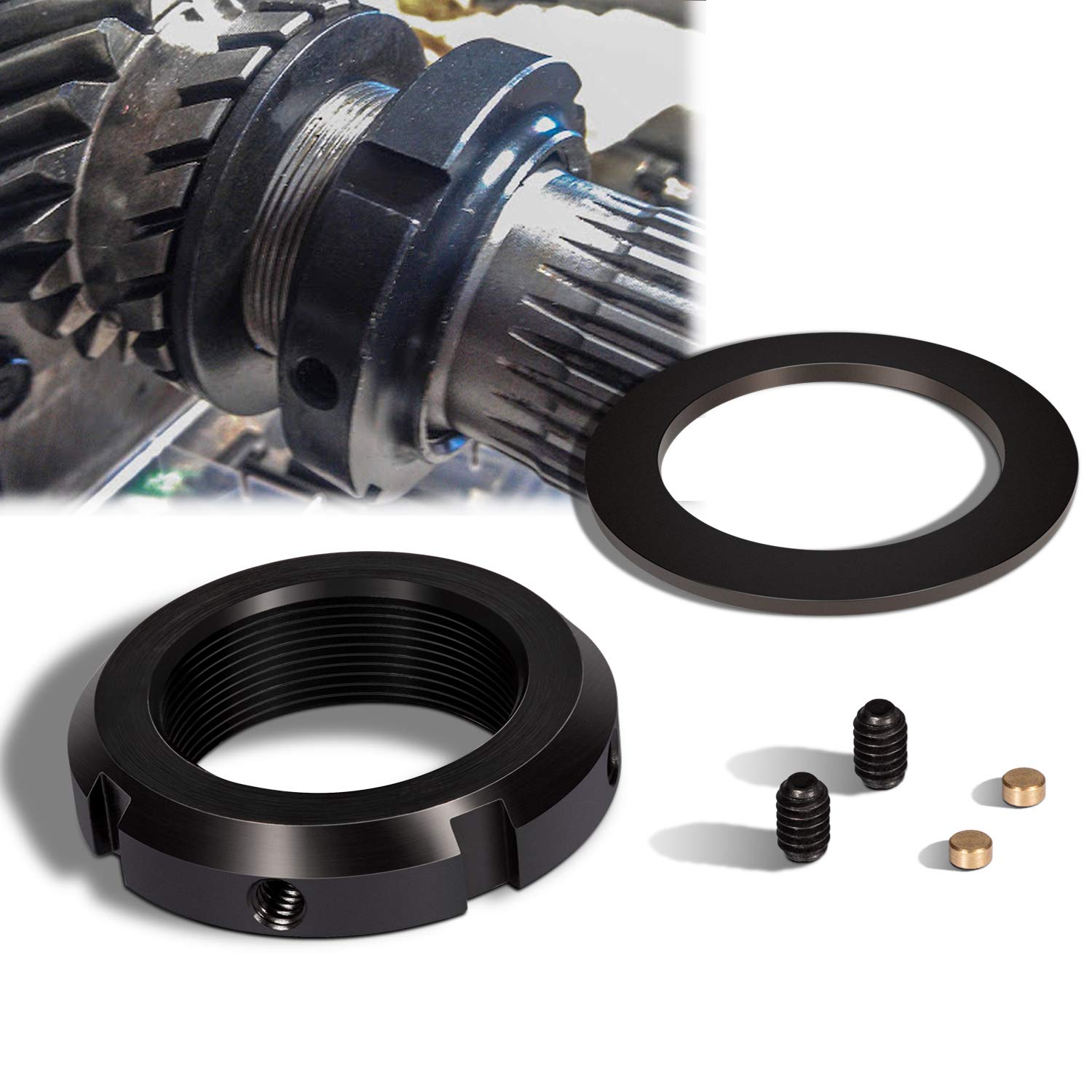 E-cowlboy 5th Gear Lock Nut Kit for 1994 – 2005 Dodge Ram 2500 & 3500 4x4, 5.9L 6.7L Cummins NV4500 Transmission