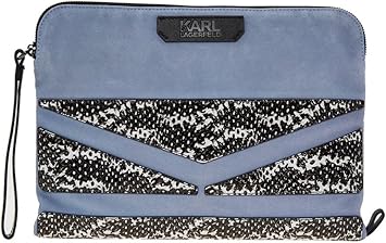 pale blue suede clutch bag