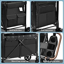 Stroller Wagon for 2 Kids with Rain Cover, High