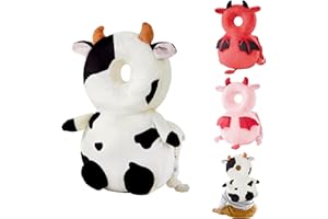 NICE CHOICE Baby Head Back Protector Backpack Toddler Safety Protector Cushion Pad Soft, Adjustable and Lightweight Design for Safe Walking and Crawling Toddlers Girls and Boys(Cow)