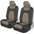 Motor Trend AquaShield Waterproof Front Seat Covers, Beige Seat Covers for Cars – Neoprene Front Car Seat Cover, SUV Seat Covers Protector - Car Interior Cover for Auto, Trucks, & Dog Owners