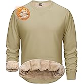 MAGCOMSEN Men's Sweatshirt Crewneck Thermal Sherpa Lined Sweatshirts Warm Winter Casual Tops