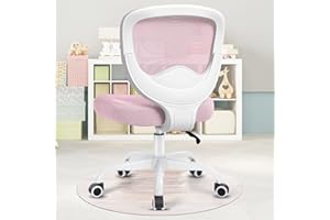 Razzor Armless Office Chair with Wheels, Cute Kids Desk Chair for Boys Girls, Mesh Task Rolling Swivel Computer Chair in Home Bedroom School