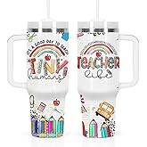 Muwnrol Teacher Gift Tumbler,Teacher Appreciation Week Gift For Teacher, 40 Oz Tumbler with Handle