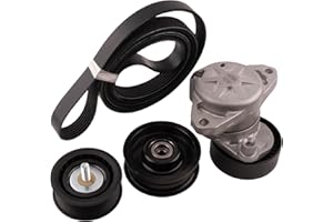 Abvefudo Drive Belt Tensioner Kit with Idler Pulley & Serpentine Belt Compatible with Mercedes-Benz ML550 ML350 GL450 GL550, 
