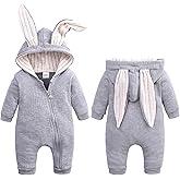 Easter Outfit, Hooded Soft Cotton Baby Boy Girl Bunny Costume, Baby's First Easter