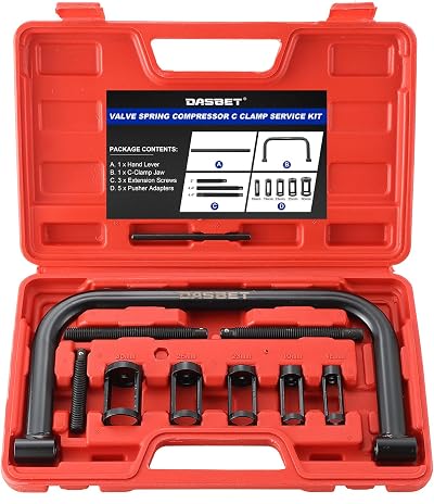 DASBET Valve Spring Compressor C Clamp Service Kit for Car ATV Motorcycle