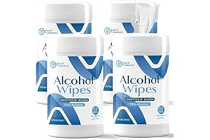 75% Alcohol Wipes - Disinfectant Hand Sanitizer Wipes [4 x 100 pack] All-Purpose Disinfecting (400 Wipes)