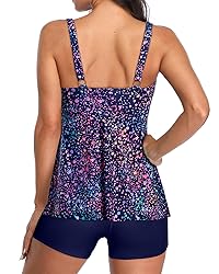 Yonique Women 2 Piece Flowy Tankini Swimsuits with