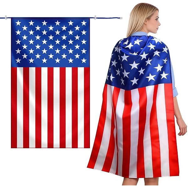 Amazon.com: Wgudzpj American Flag Costume Cape USA Patriotic Flag Cloak for  Men Women,American 4th of July Flag : Clothing, Shoes & Jewelry