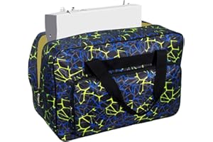 Haroranax Sewing Machine Case - Tote Bag with Accessory Organizer, for Singer, Janome and Most Standard 12-15 inch Home Sewing Machine Small (Black)