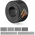 22 Gauge Wire 3 Conductor Electrical Wire, 20 AWG Wire Stranded PVC Cord, 12V Low Voltage/Tinned Copper/Flexible/22/3 Wire for Automotive Wire LED Strips Lamp Lighting Marine (50FT-15.24M)