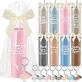 Skylety 24 Pcs Employee Appreciation Gifts, 16 oz Inspirational Thank You Skinny Tumbler with Lid Straw, Keychain, Opp Bag, Boho Team Gifts Bulk for Office Staff, Coworker, Teachers