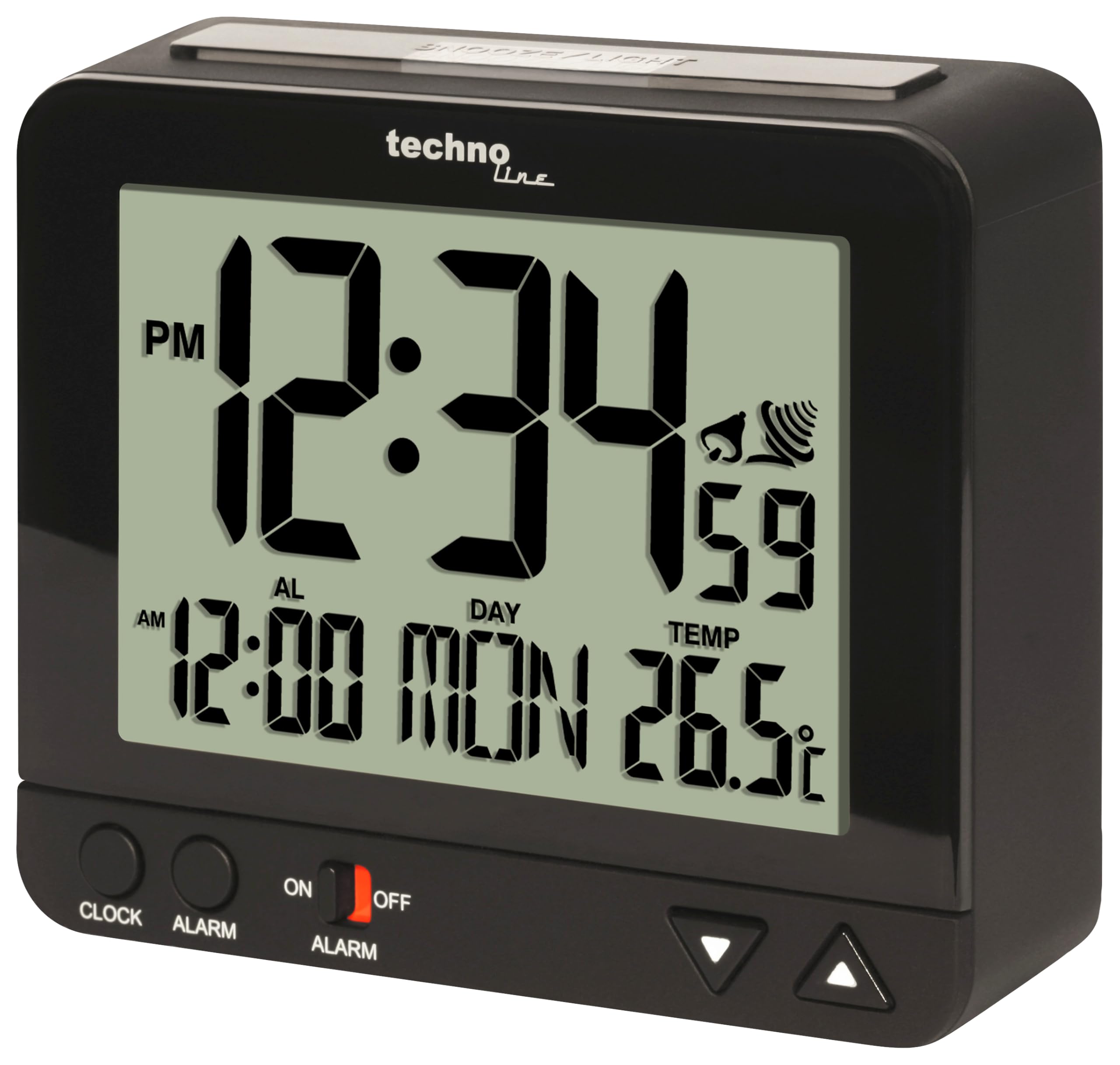 Technoline WT 195 Radio-Controlled Alarm Clock with Night Light