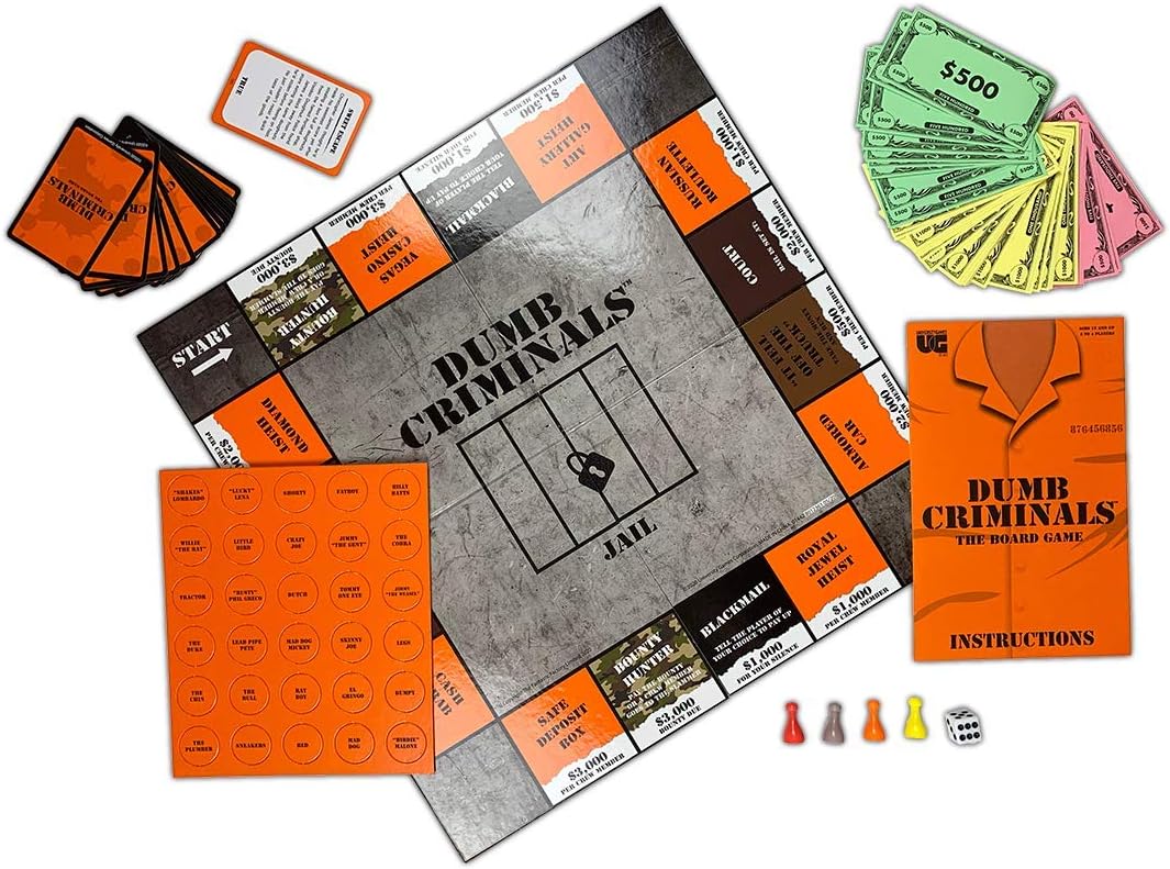 University Games Dumb Criminals Board Game, Orange - Image 4