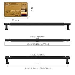 Amerdeco 10 Pack Matte Black knurled Cabinet Pulls