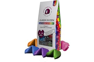 MISS FORTUNES BETTER LUCK NEXT TIME Miss Fortunes, Funny Fortune Cookies, The Queer Dozen, You Won't Find A Gayer Cookie On Amazon, Written by Professional Comedy Writers (Bag of 12 Rainbow-Colored Cookies)