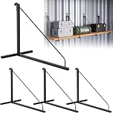 4 Pcs Shipping Container Shelf Brackets,21.3"x11.8"Heavy Duty Steel Bracket | Steel Brackets with 550 lbs Capacity, Easy to Hang and Remove for Trailers, Garages and Storage Units