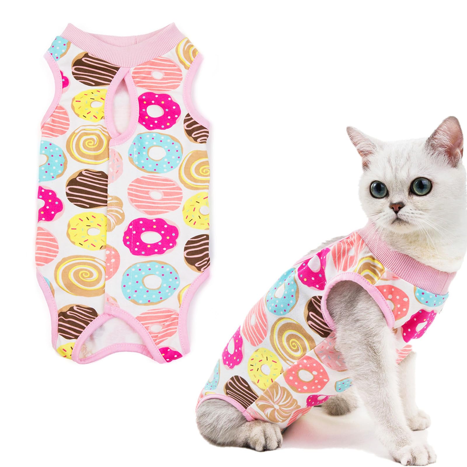 Cat Professional Recovery Suit Surgical Shirt - Pet Clothes for Cats and Dogs (L) — image 1