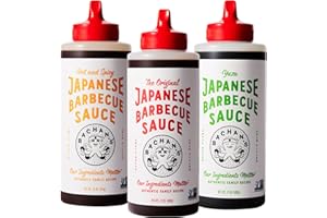 Bachan's Japanese Barbecue Sauce 3 Pack - 1 Original, 1 Hot and Spicy, 1 Citrus Yuzu, BBQ Sauce for Wings, Chicken, Beef, Pork, Seafood, Noodles, and More. Non GMO, No Preservatives, Vegan, BPA free