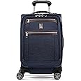 Travelpro Platinum Elite Softside Expandable Carry on Luggage, 8 Wheel Spinner Suitcase, USB Port, Laptop and Tablet Sleeves, Men and Women, True Navy Blue, Carry On 20-Inch