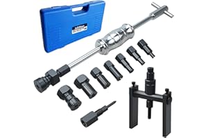 LainKeen 12pcs Motorcycle Blind Inner Bearing Puller Tool Kit, Motorcycle Slide Hammer Pilot Insert Inner Internal Bearing Removal Tool Set 8-25MM
