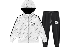 ANOTWENER Boys' Activewear Kids Clothes Tracksuit Sets Hoodies Sweatshirt and Sweatpants 2 Piece Outfits 2~8 Years