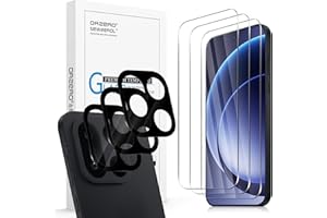 Orzero (3+3) Compatible for Oneplus 15, 3 Pack Camera Lens Protector + 3 Pack Screen Protector Tempered Glass Premium Quality