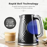 Tower T10083BLK Sonar Textured Kettle 1.7L 3000W Blue Light 360 Base view 3