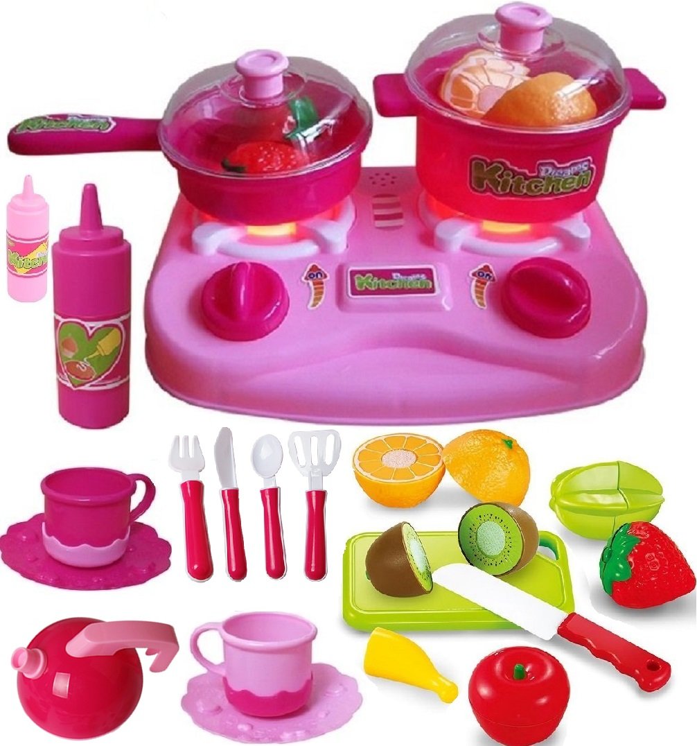 toy dishes and pots and pans