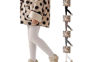 Girls Winter Warm Cotton Tights Leggings Kids Fleece Lined Thermal Ballet Dance Stockings Toddler Knit Pantyhose Pants