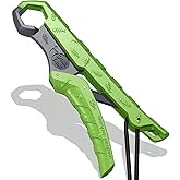 SNAIL TRAIL 7.5''/9'' Floating Fish Gripper with Lanyard | Fishing Grabber, Catfish Mouth Pliers, Caught Bass Holder, Fish Scale Hook Clamp, Saltwater Lip Grip Tool, Gifts for Men