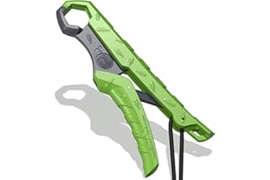 SNAIL TRAIL 7.5''/9'' Floating Fish Gripper, Fishing Grabber, Catfish Mouth Pliers, Caught Bass Holder, Digital Scale Hook Clamp, Saltwater Lip Grip Tool with Lanyard, Gifts for Men