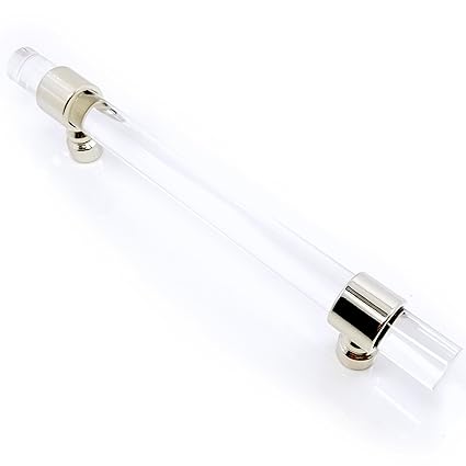 3 75 5 6 3 Lucite Drawer Pull Acrylic Gold Clear Dresser Pulls