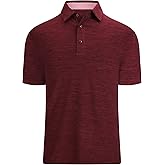Alex Vando Mens Golf Shirt Moisture Wicking Quick-Dry Short Sleeve Casual Polo Shirts for Men